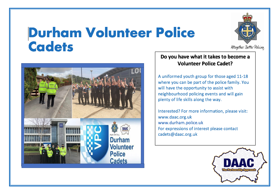 Volunteer Police Cadet recruitment OPEN NOW